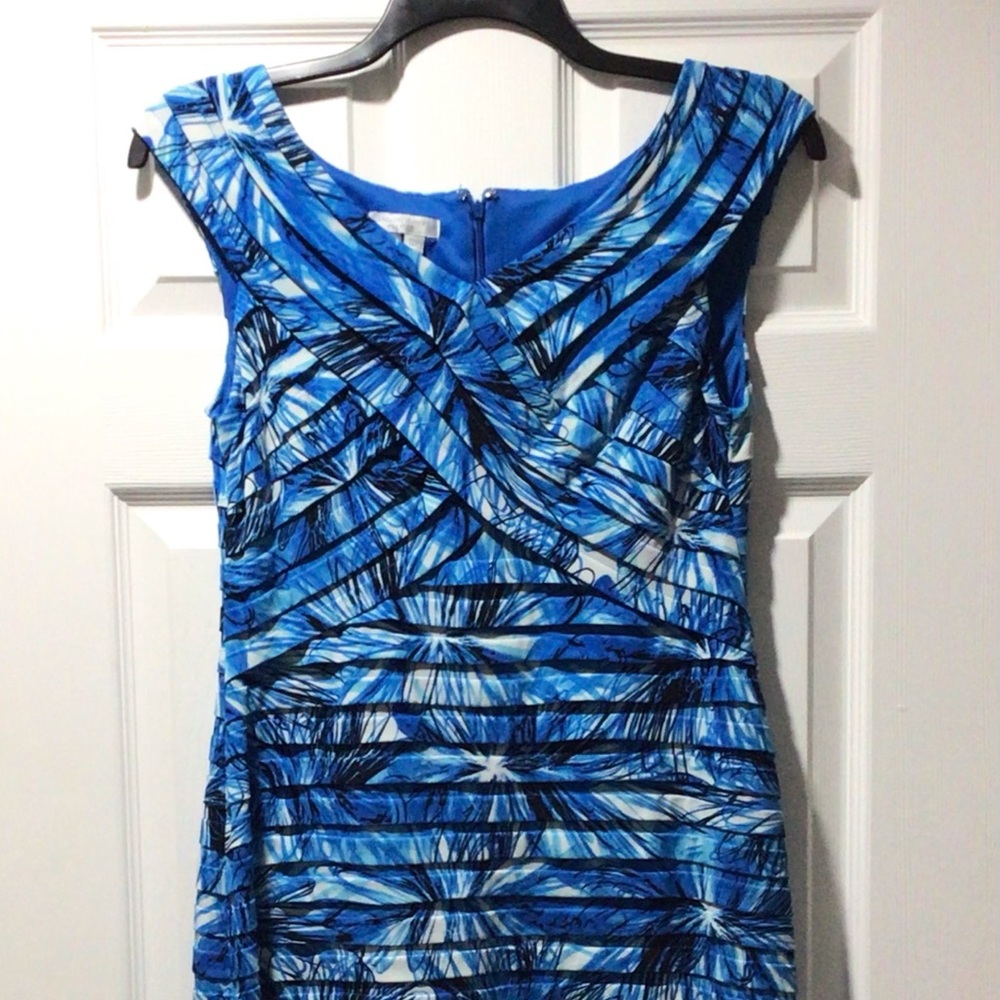 Summer Blue Floral Dress